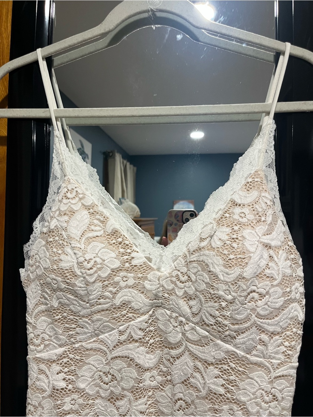 Windsor white/nude Lace Midi Slip Dress - Picture 4 of 11